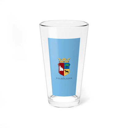 Flag of Felsolajos vertical (Hungary) Pint Glass 16oz 16oz - Go Mug Yourself