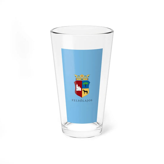 Flag of Felsolajos vertical (Hungary) Pint Glass 16oz 16oz - Go Mug Yourself