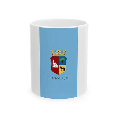 Flag of Felsolajos vertical (Hungary) White Coffee Mug 11oz - Go Mug Yourself