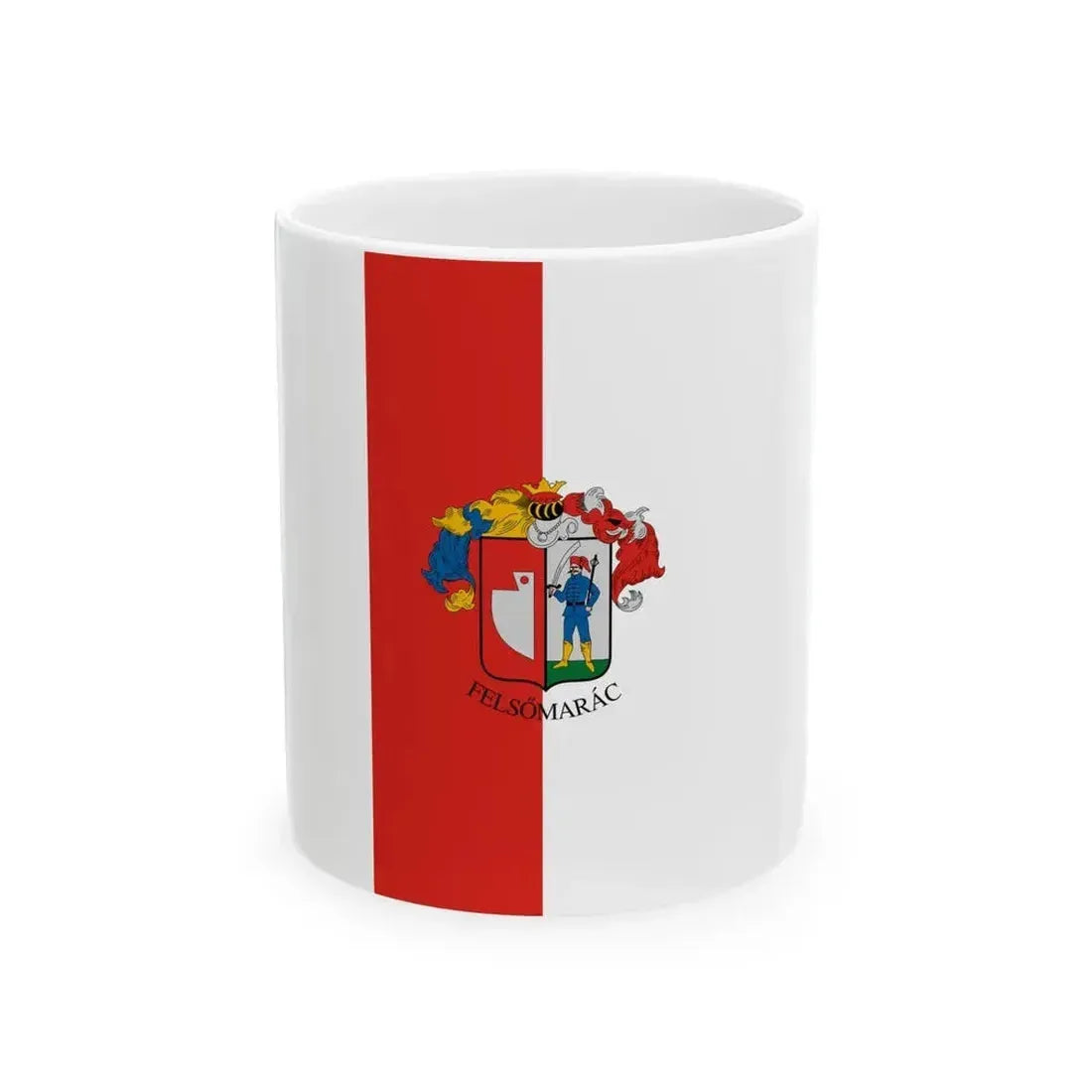 Flag of Felsomarac (Hungary) White Coffee Mug 11oz - Go Mug Yourself
