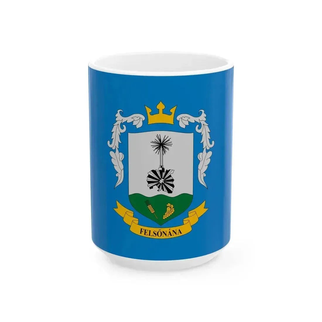 Flag of Felsonana (Hungary) White Coffee Mug 15oz - Go Mug Yourself