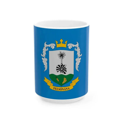 Flag of Felsonana (Hungary) White Coffee Mug 15oz - Go Mug Yourself