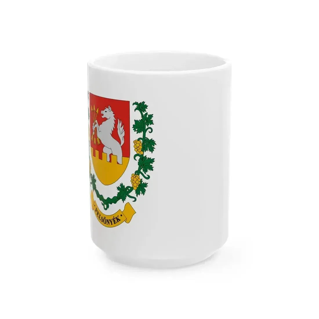 Flag of Felsonyek (Hungary) White Coffee Mug 15oz - Go Mug Yourself