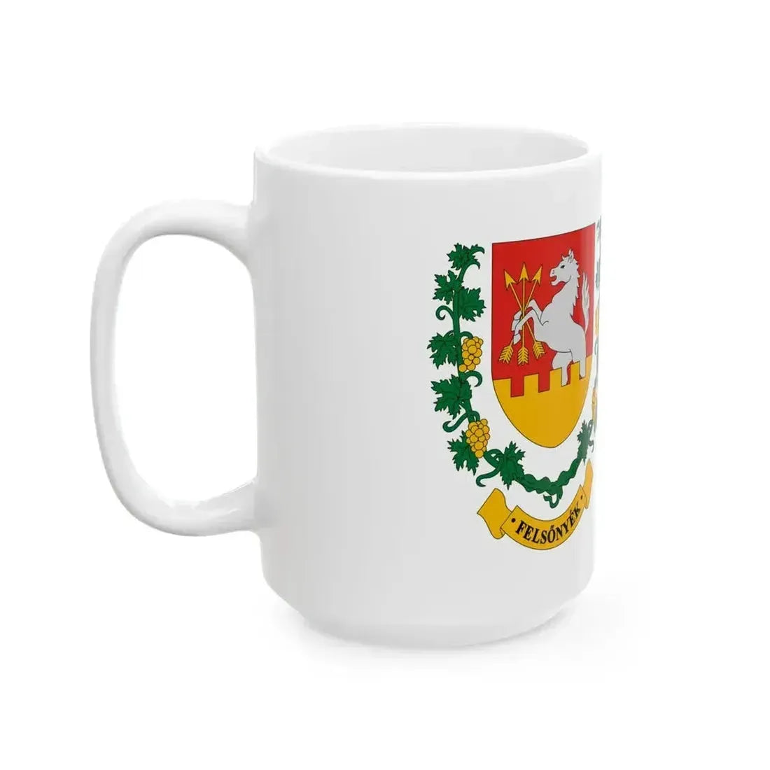 Flag of Felsonyek (Hungary) White Coffee Mug - Go Mug Yourself