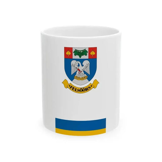 Flag of Felsoors vertical (Hungary) White Coffee Mug 11oz - Go Mug Yourself