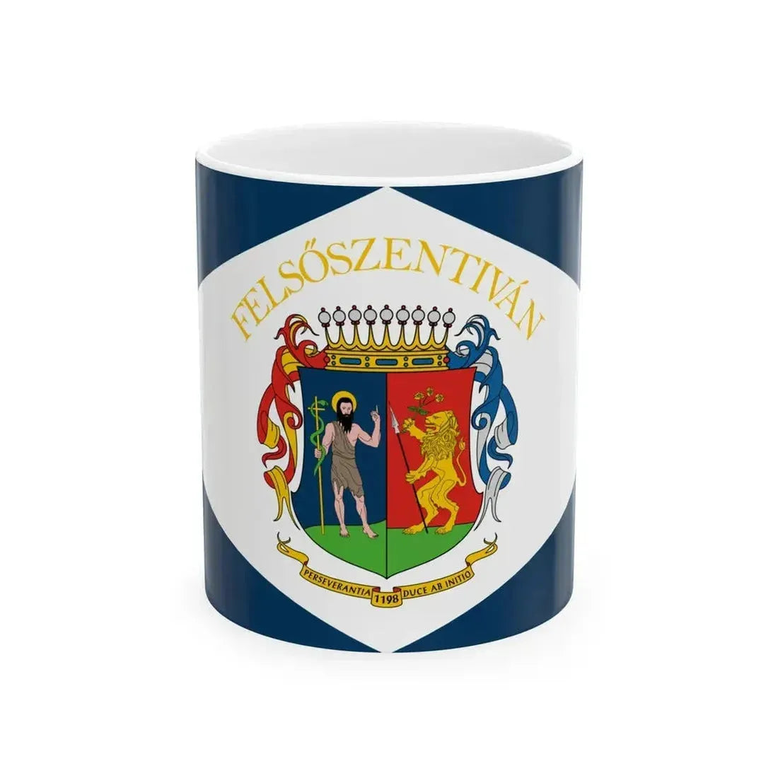 Flag of Felsoszentivan (Hungary) White Coffee Mug 11oz - Go Mug Yourself
