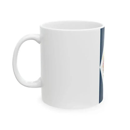 Flag of Felsoszentivan vertical (Hungary) White Coffee Mug - Go Mug Yourself