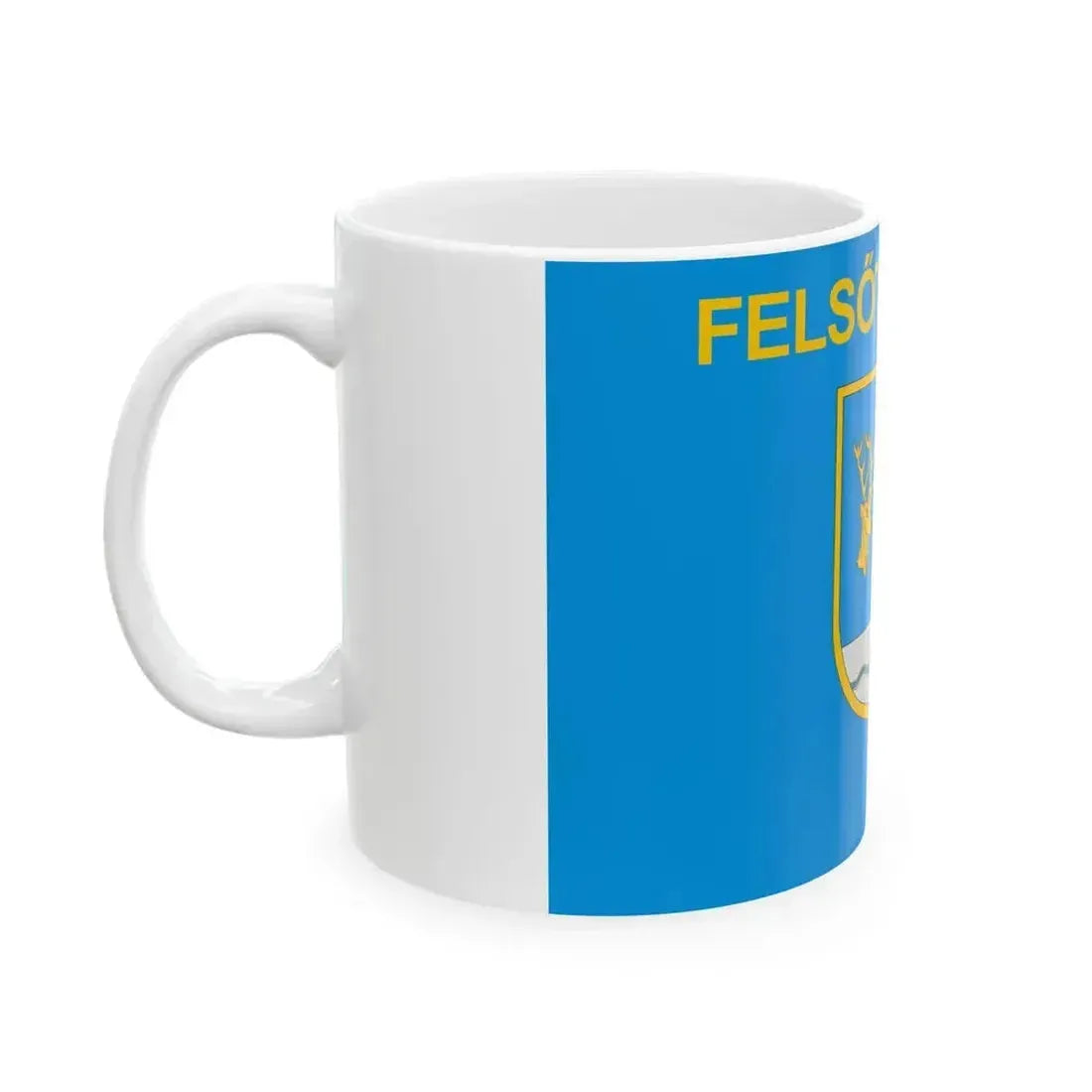 Flag of Felsotarkany (Hungary) White Coffee Mug - Go Mug Yourself