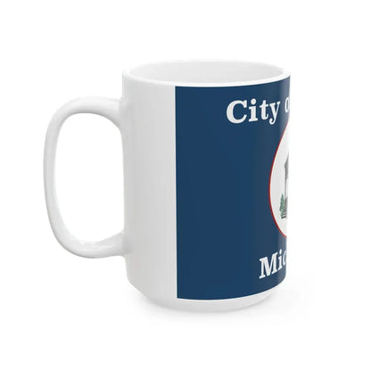Flag of Fenton Michigan (United States) White Coffee Mug - Go Mug Yourself