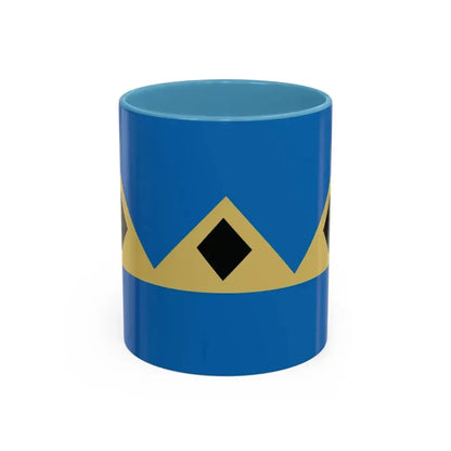 Flag of Fernie BC Canada - Accent Coffee Mug 11oz Light Blue - Go Mug Yourself