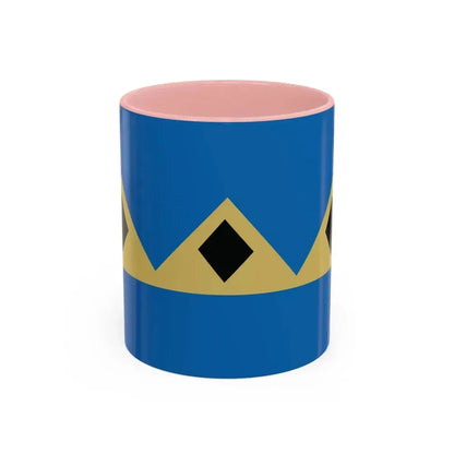 Flag of Fernie BC Canada - Accent Coffee Mug 11oz Pink - Go Mug Yourself