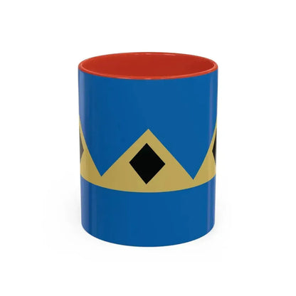Flag of Fernie BC Canada - Accent Coffee Mug 11oz Red - Go Mug Yourself