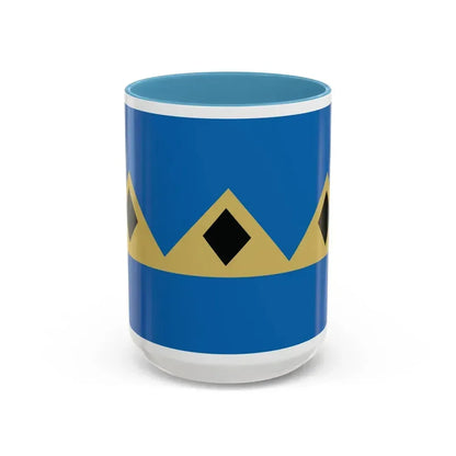 Flag of Fernie BC Canada - Accent Coffee Mug 15oz Light Blue - Go Mug Yourself
