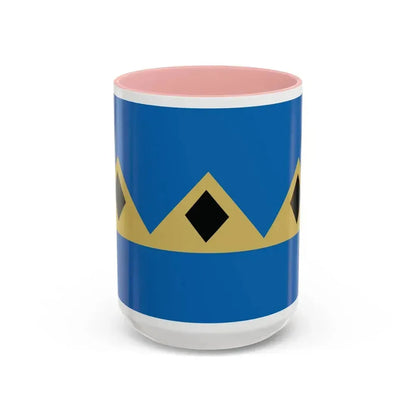 Flag of Fernie BC Canada - Accent Coffee Mug 15oz Pink - Go Mug Yourself