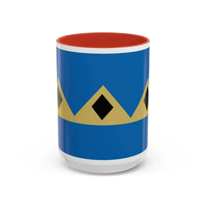 Flag of Fernie BC Canada - Accent Coffee Mug 15oz Red - Go Mug Yourself