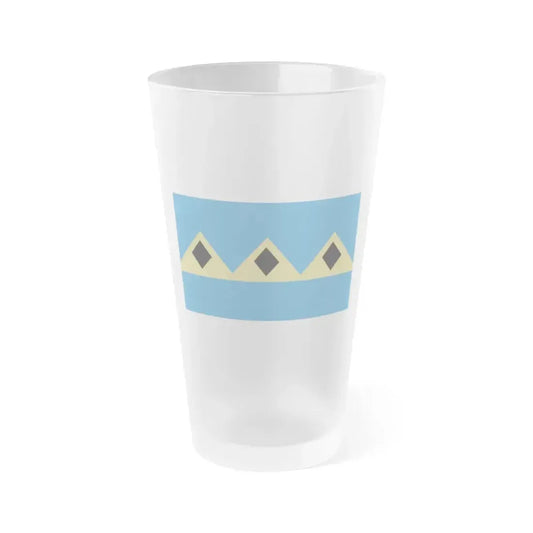 Flag of Fernie BC Canada - Frosted Pint Glass 16oz 16oz Frosted - Go Mug Yourself