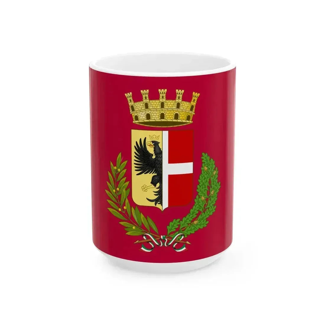 Flag of Fidenza (Italy) White Coffee Mug 15oz - Go Mug Yourself