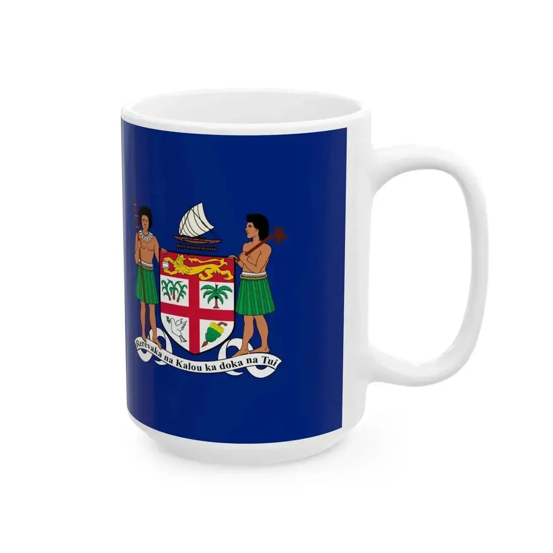 Flag of Fiji 1924-1970 (Fiji) White Coffee Mug - Go Mug Yourself