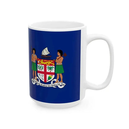 Flag of Fiji 1924-1970 (Fiji) White Coffee Mug - Go Mug Yourself