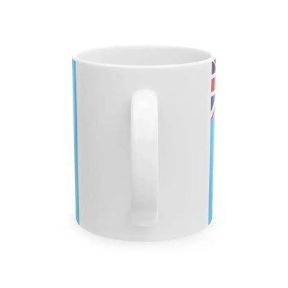 Flag of Fiji Coat of arms small (Fiji) White Coffee Mug - Go Mug Yourself
