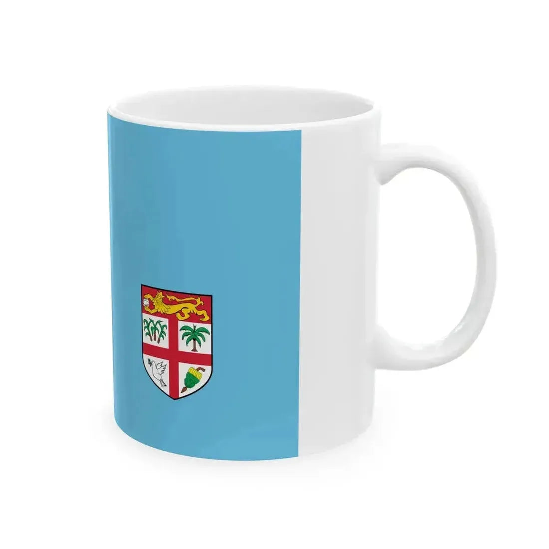 Flag of Fiji Coat of arms small (Fiji) White Coffee Mug - Go Mug Yourself
