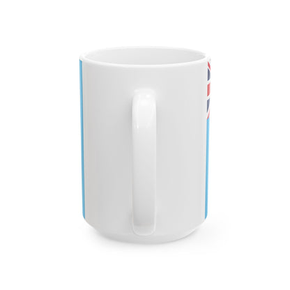 Flag of Fiji Coat of arms small (Fiji) White Coffee Mug-Go Mug Yourself