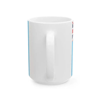 Flag of Fiji Coat of arms small (Fiji) White Coffee Mug - Go Mug Yourself