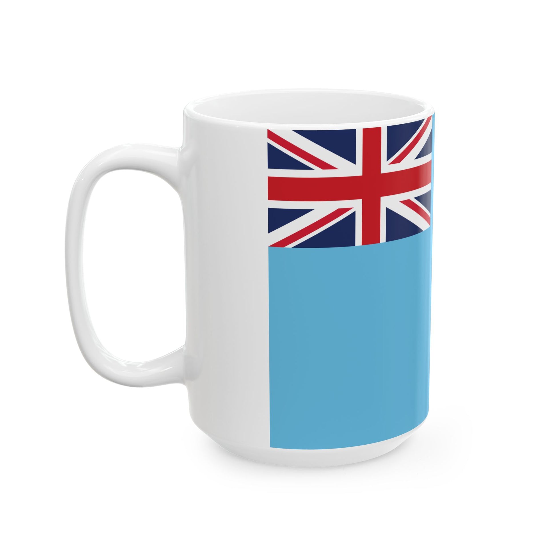 Flag of Fiji Coat of arms small (Fiji) White Coffee Mug-Go Mug Yourself