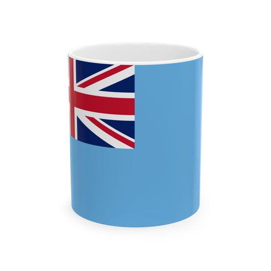 Flag of Fiji no coat of arms (Fiji) White Coffee Mug-11oz-Go Mug Yourself