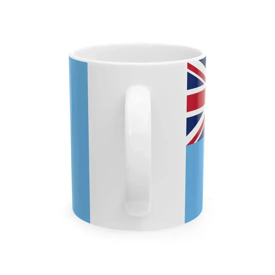 Flag of Fiji no coat of arms (Fiji) White Coffee Mug - Go Mug Yourself