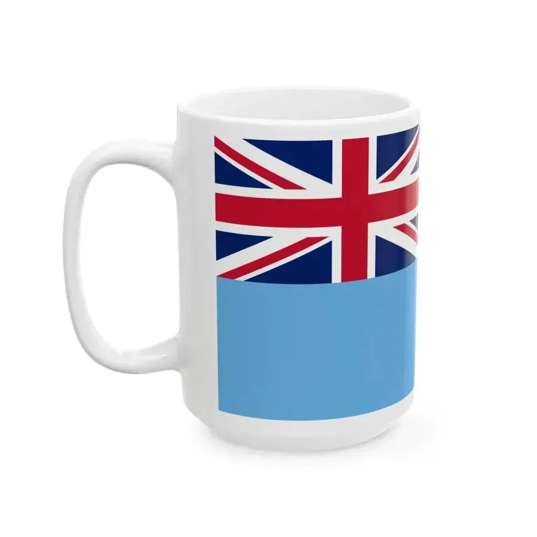 Flag of Fiji no coat of arms (Fiji) White Coffee Mug - Go Mug Yourself