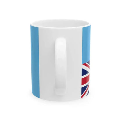 Flag of Fiji upside down (Fiji) White Coffee Mug - Go Mug Yourself