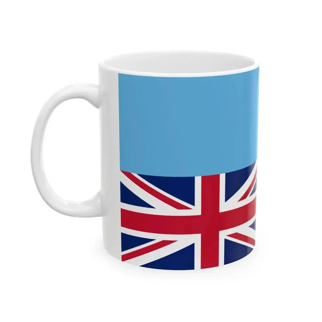 Flag of Fiji upside down (Fiji) White Coffee Mug - Go Mug Yourself