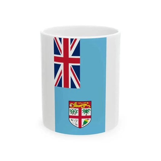 Flag of Fiji vertical (Fiji) White Coffee Mug 11oz - Go Mug Yourself