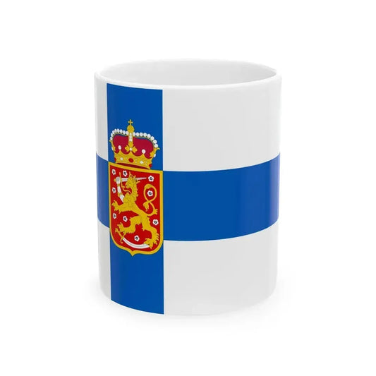 Flag of Finland 1918-1920 State (Finland) White Coffee Mug 11oz - Go Mug Yourself