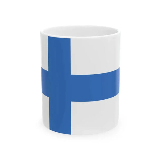 Flag of Finland 1918 (Finland) White Coffee Mug 11oz - Go Mug Yourself