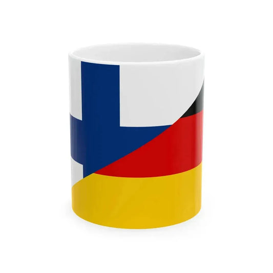 Flag of Finland and Germany (Finland) White Coffee Mug 11oz - Go Mug Yourself