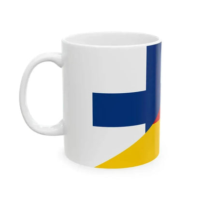 Flag of Finland and Germany (Finland) White Coffee Mug - Go Mug Yourself