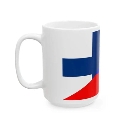 Flag of Finland and Russia (Finland) White Coffee Mug - Go Mug Yourself