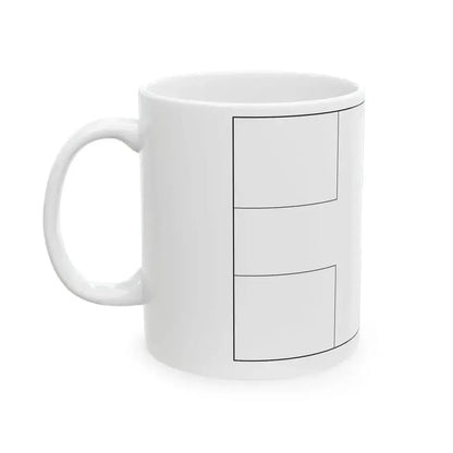 Flag of Finland colouring page (Finland) White Coffee Mug - Go Mug Yourself