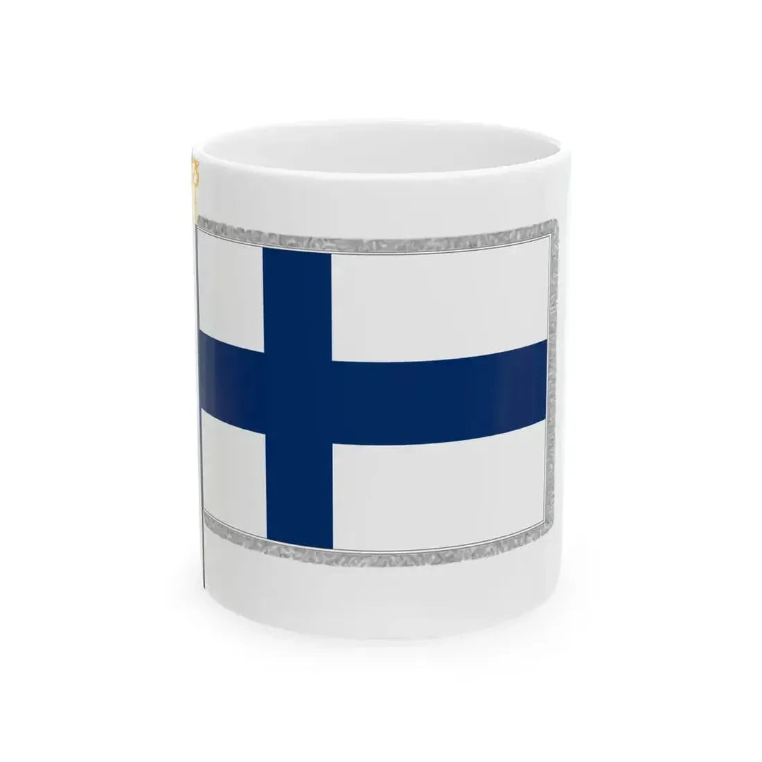 Flag of Finland parade (Finland) White Coffee Mug 11oz - Go Mug Yourself