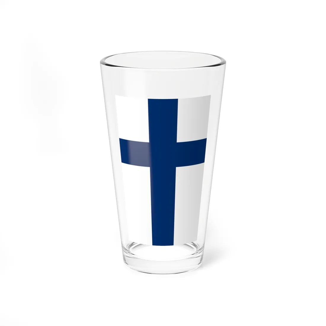 Flag of Finland vertical (Finland) Pint Glass 16oz 16oz - Go Mug Yourself