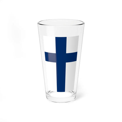 Flag of Finland vertical (Finland) Pint Glass 16oz 16oz - Go Mug Yourself