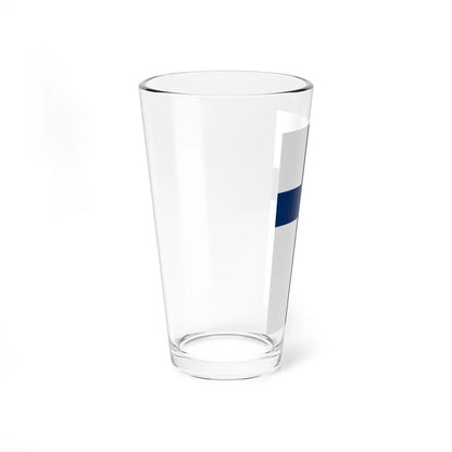 Flag of Finland vertical (Finland) Pint Glass 16oz - Go Mug Yourself
