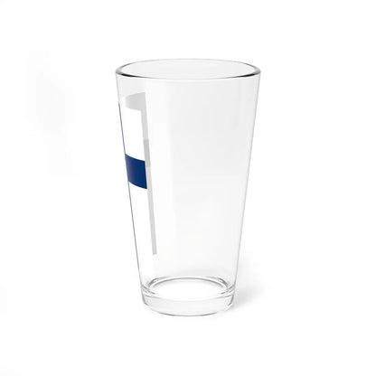 Flag of Finland vertical (Finland) Pint Glass 16oz - Go Mug Yourself