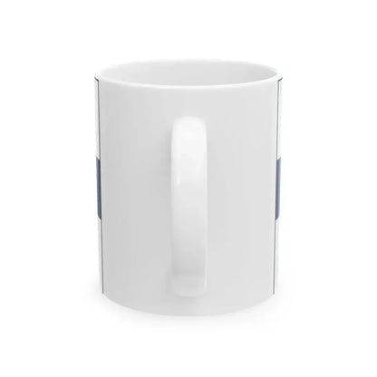 Flag of Finland with border (Finland) White Coffee Mug - Go Mug Yourself