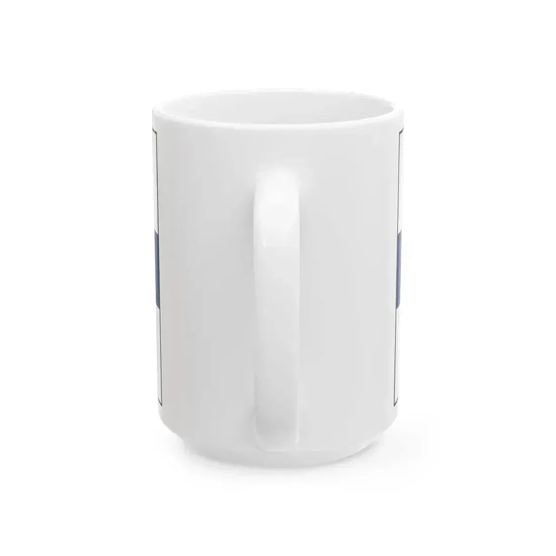 Flag of Finland with border (Finland) White Coffee Mug - Go Mug Yourself