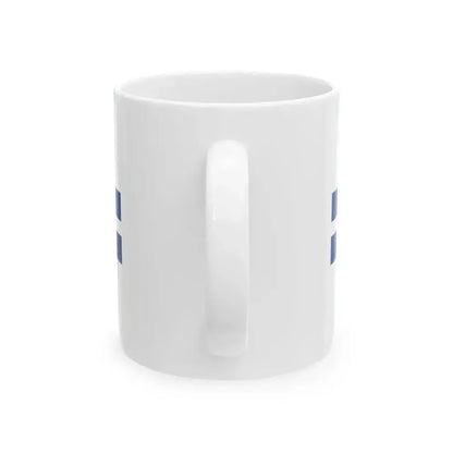 Flag of Finnish yacht clubs alternative (Finland) White Coffee Mug - Go Mug Yourself