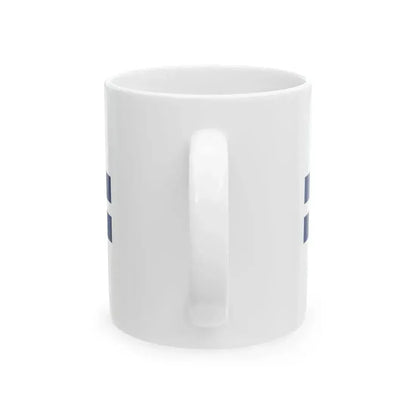 Flag of Finnish yacht clubs (Finland) White Coffee Mug - Go Mug Yourself