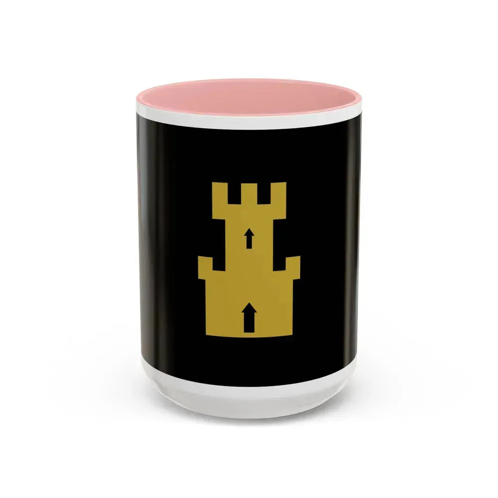 Flag of Finnmark Norway - Accent Coffee Mug 15oz Pink - Go Mug Yourself